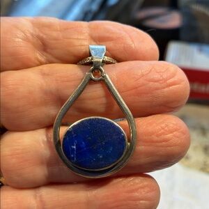 Lapis Lazuli Pendant on a 925 chain